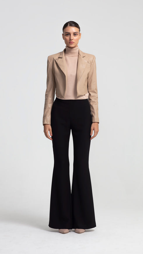 Vegan Leather Fit Short Jacket